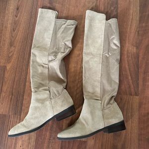 Womens Lucky Brand Calypso Suede Knee High Boots Size 10W